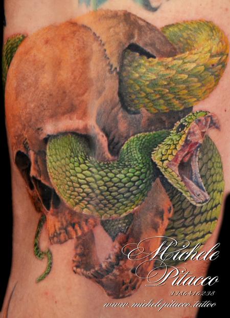 Tattoos - Snake skull - 128056